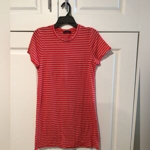Nally & Millie pink Striped Short Sleeve dress